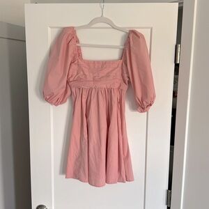 Pink Emerson Mini Puff Sleeve Dress from Abercrombie Size Small
